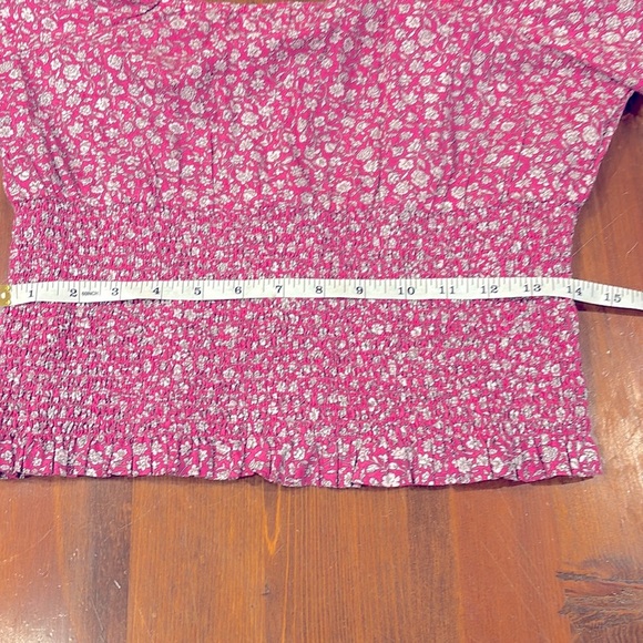 AMERICAN EAGLE CROP TOP SIZE M LS SCOOP LACE FLIRTY CROPPED PEASANT STYLE - Picture 16 of 16